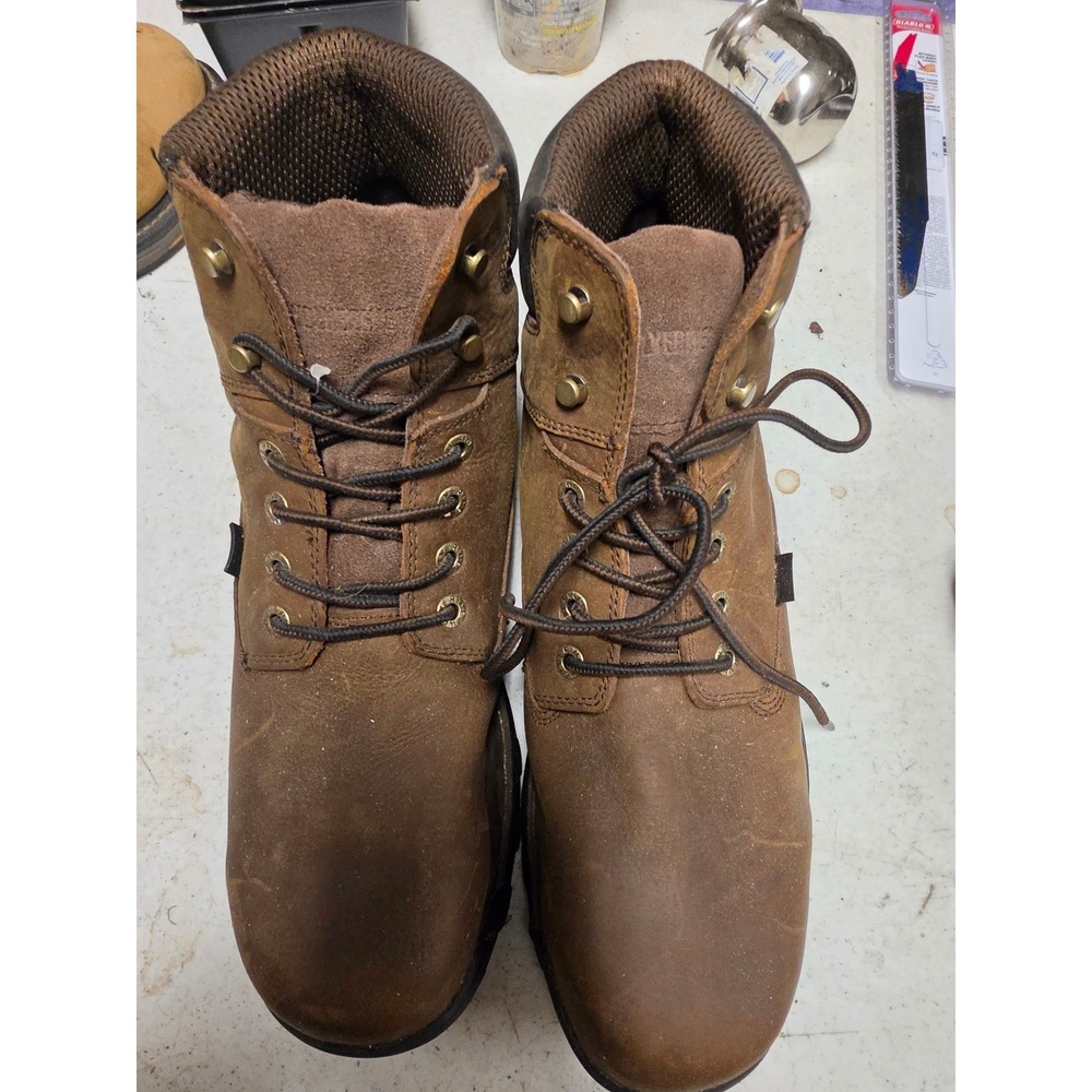Wolverine Mens Waterproof Leather Work Boots Brown W05483 Size 14M ASTM Safety